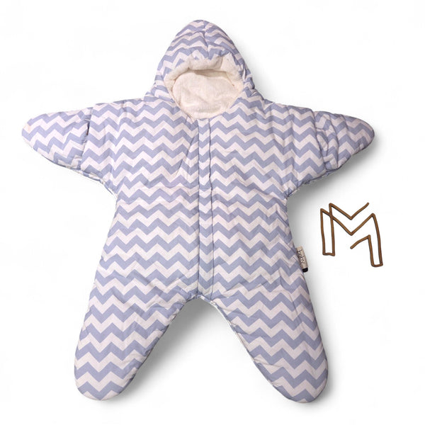 Baby Bites warme newborn voetenzak ster zigzag