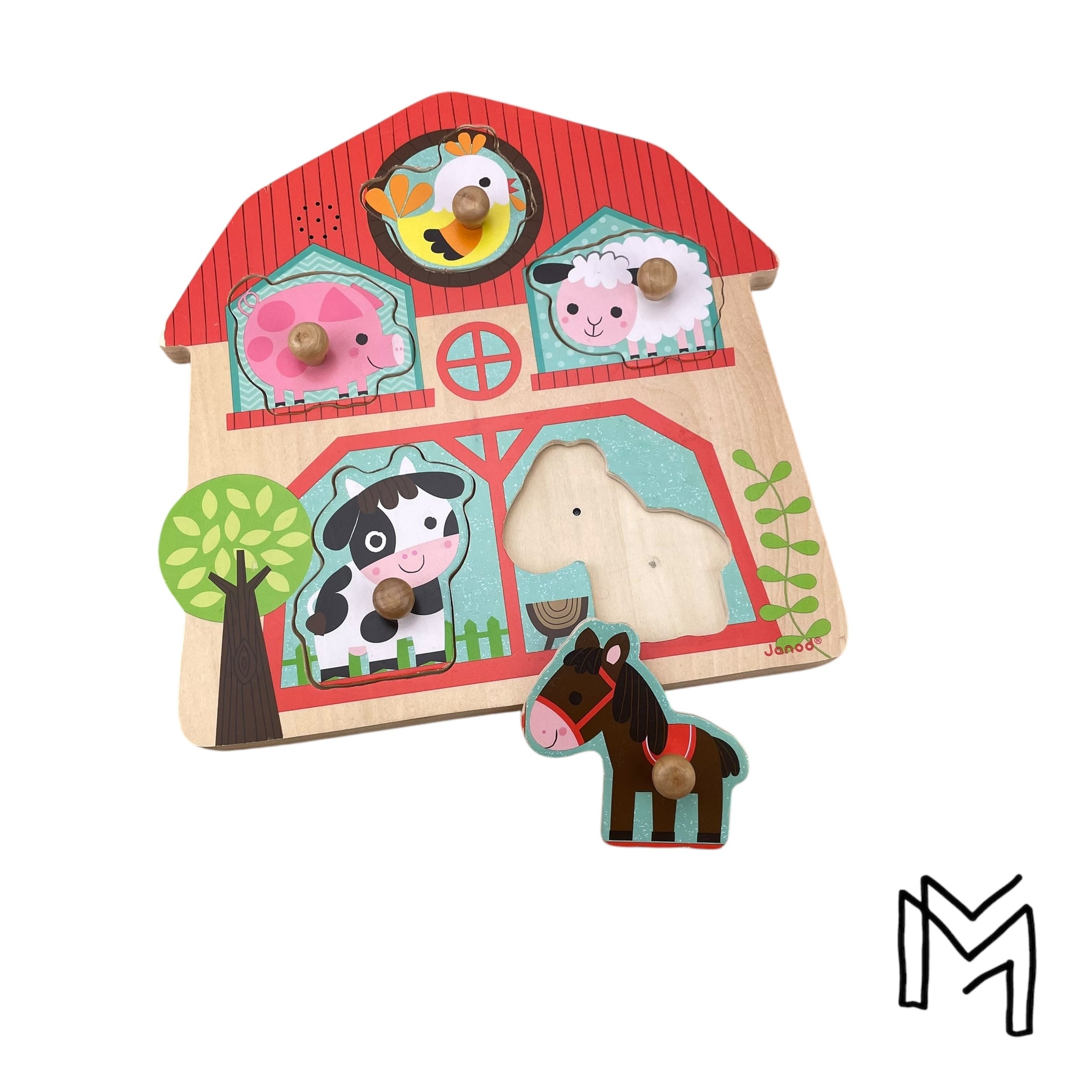 Inlegpuzzel Janod met geluid