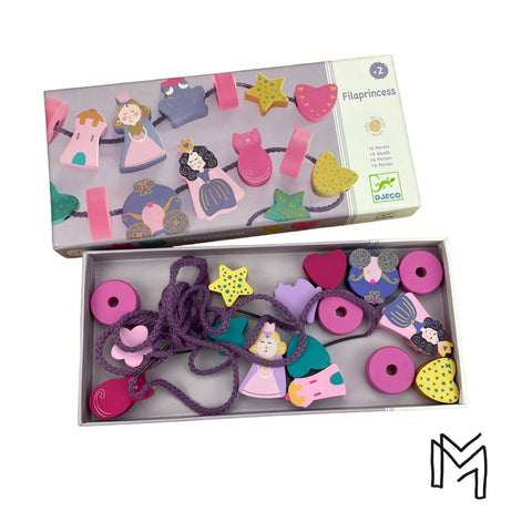 Houten rijgkralen prinsessen