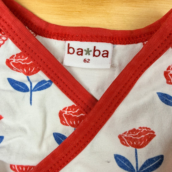 Shirt lange mouwen bloempjes Ba*ba maat 62