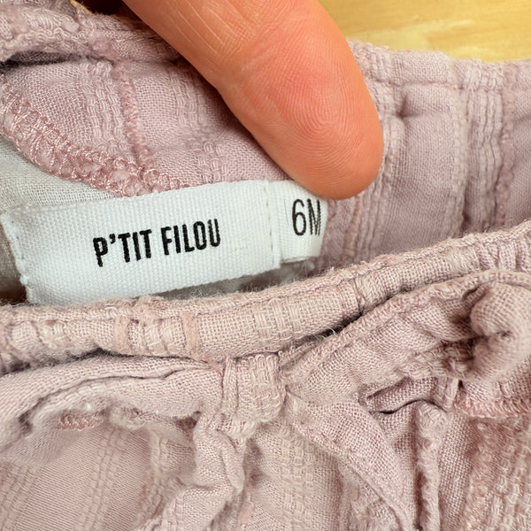 P'tit Filou: zacht roze kleedje, maat 6m