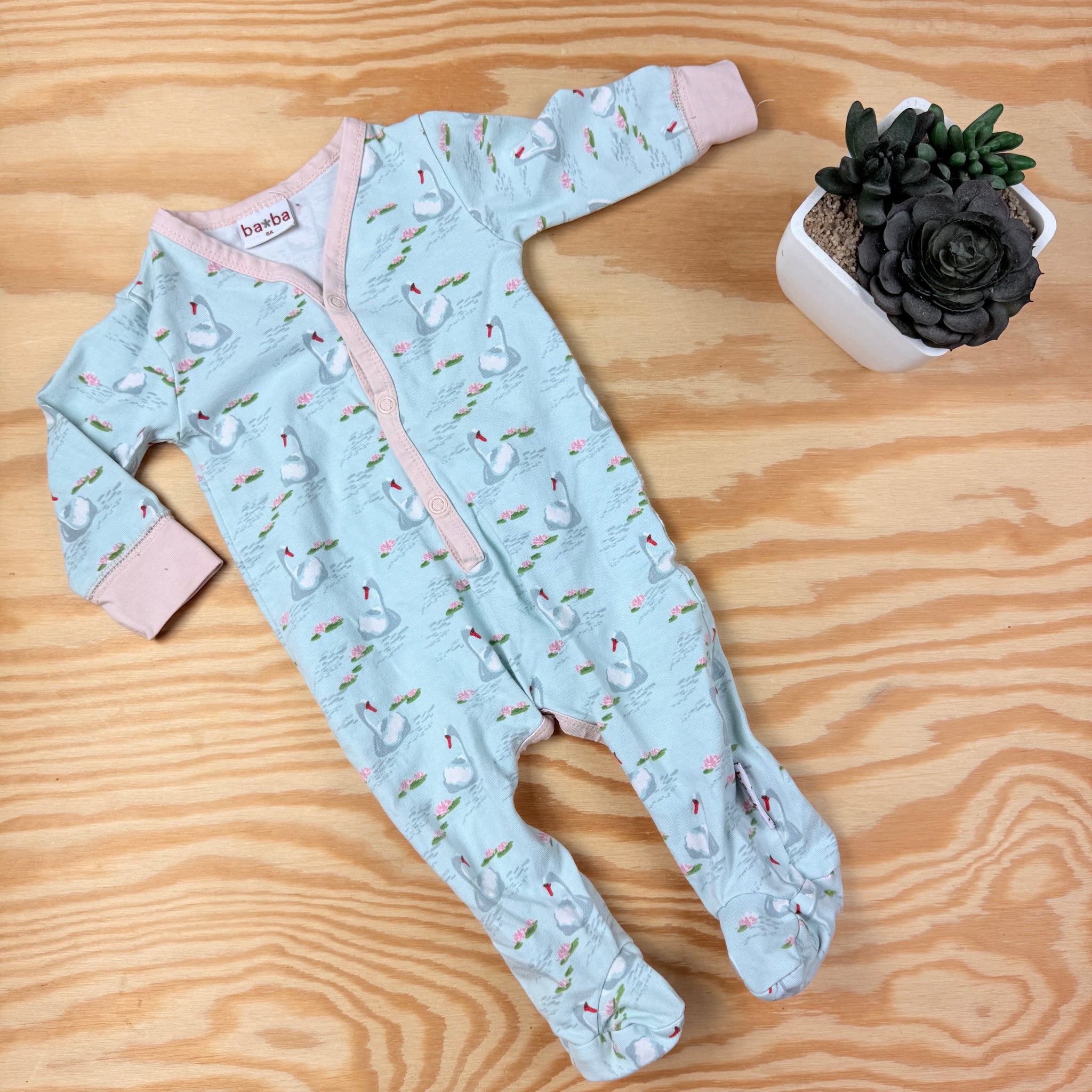 Ba*ba pyjama zwaantjes, maat 56