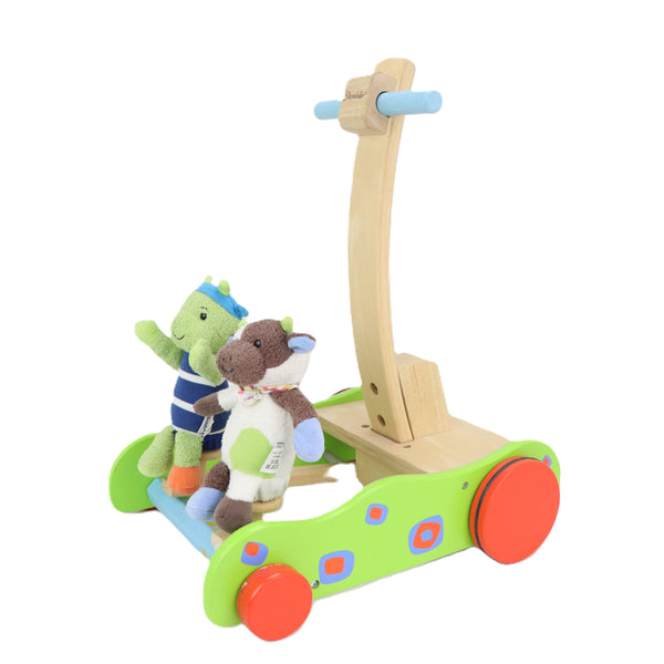 Loopwagen met vrolijke vriendjes