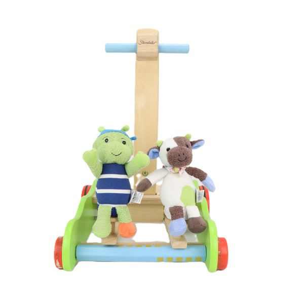 Loopwagen met vrolijke vriendjes