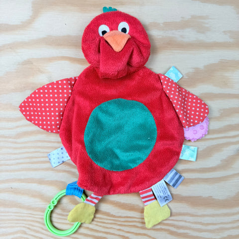 knuffeldoekje rood vogeltje