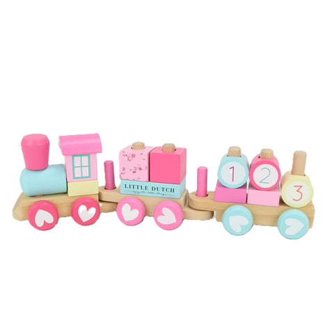 Little Dutch houten trein met blokken