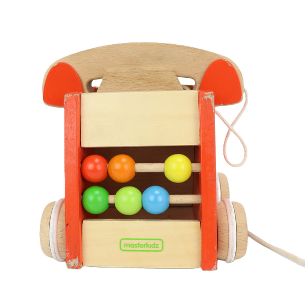 Houten trekspeeltje telefoon