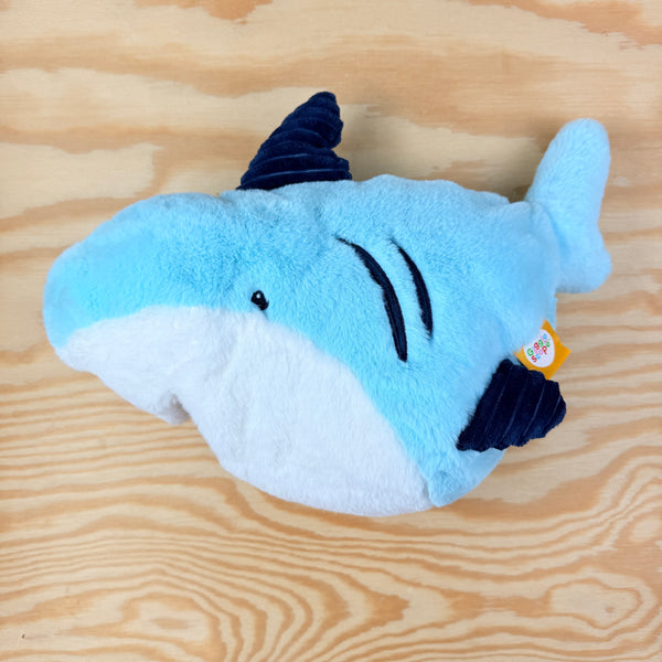 super zachte knuffel haai, met hap-hand