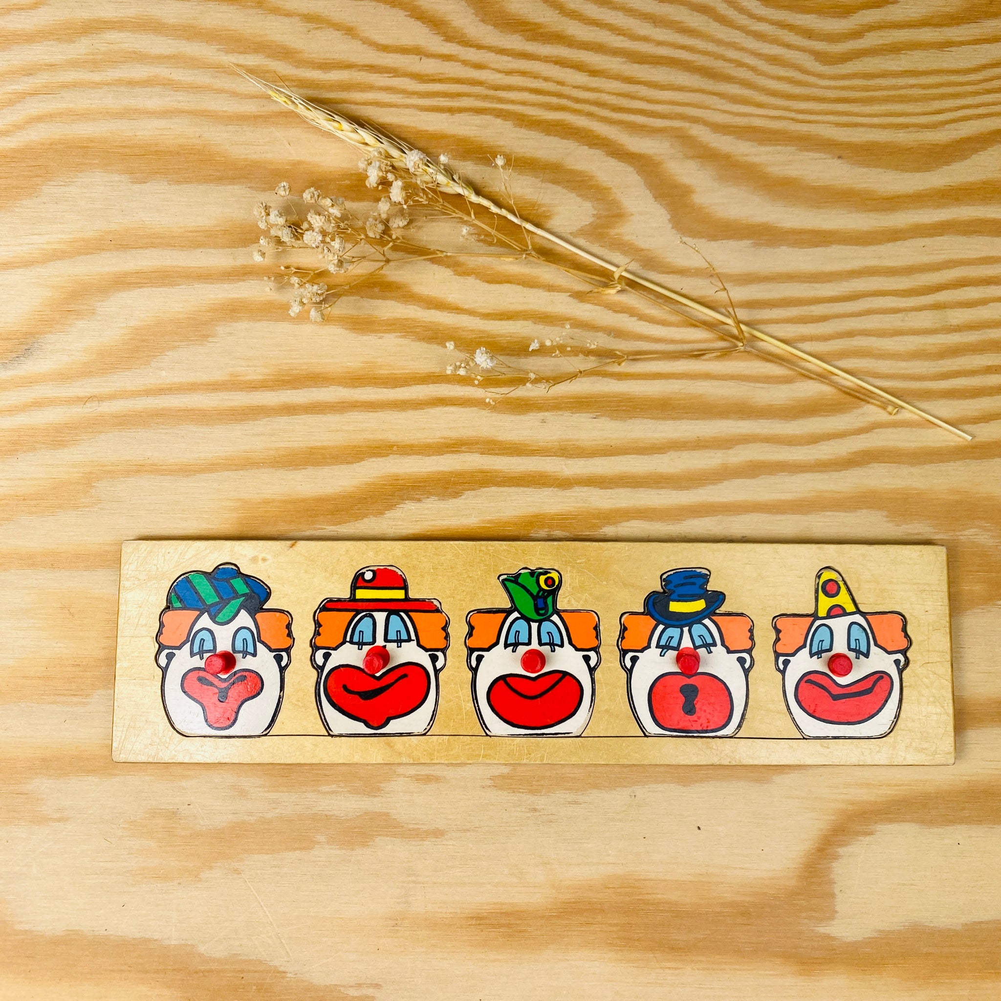 retro puzzel clowntjes