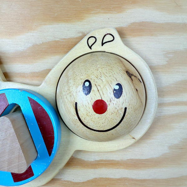 houten puzzel rups met vormen