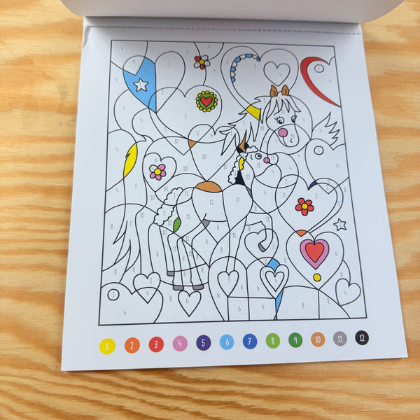 boek: kleuren op nummer