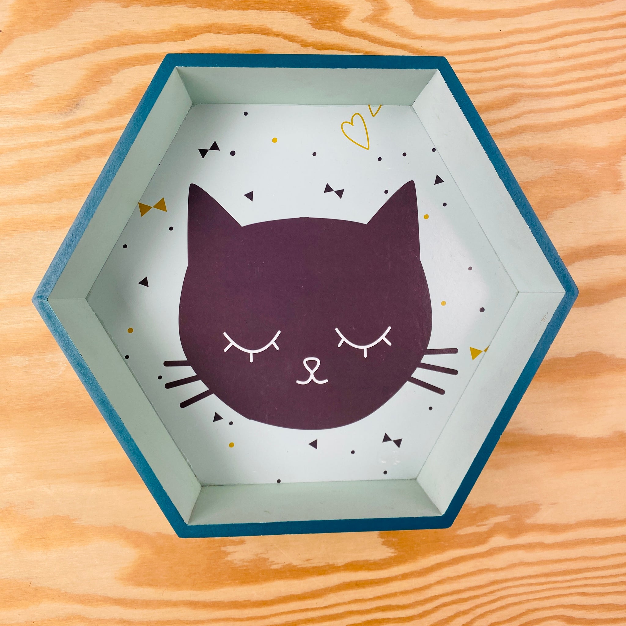 decoratie box met slapende poes