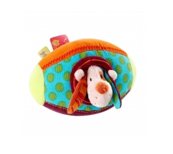 Lilliputiens: rammelaar jef Rugbyball met hondje