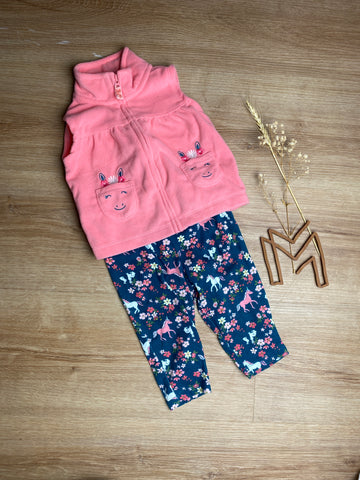 Carters setje unicorn legging en bodywarmer
