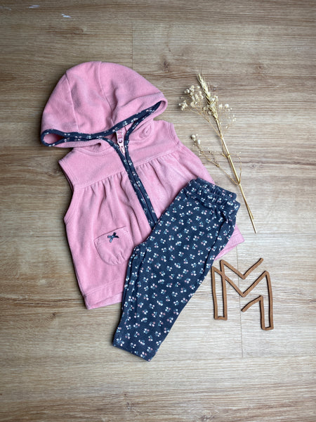 carters setje legging en bodywarmer licht bloemetje