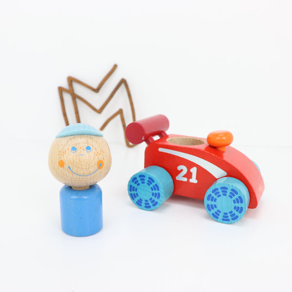 Haba rode speelgoedauto