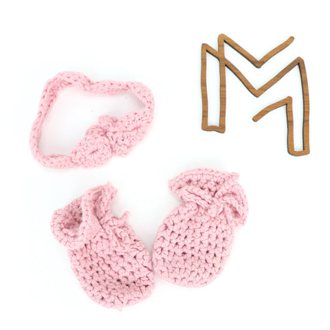 Gebreid accessoire-setje baby