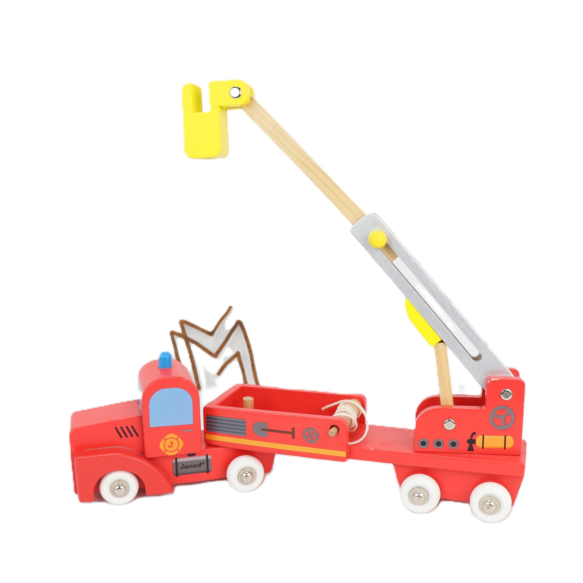 Janod houten brandweerwagen