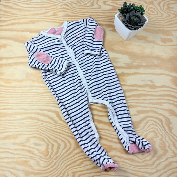 gestreepte pyjama/kruippake Petit Bateau maat 74
