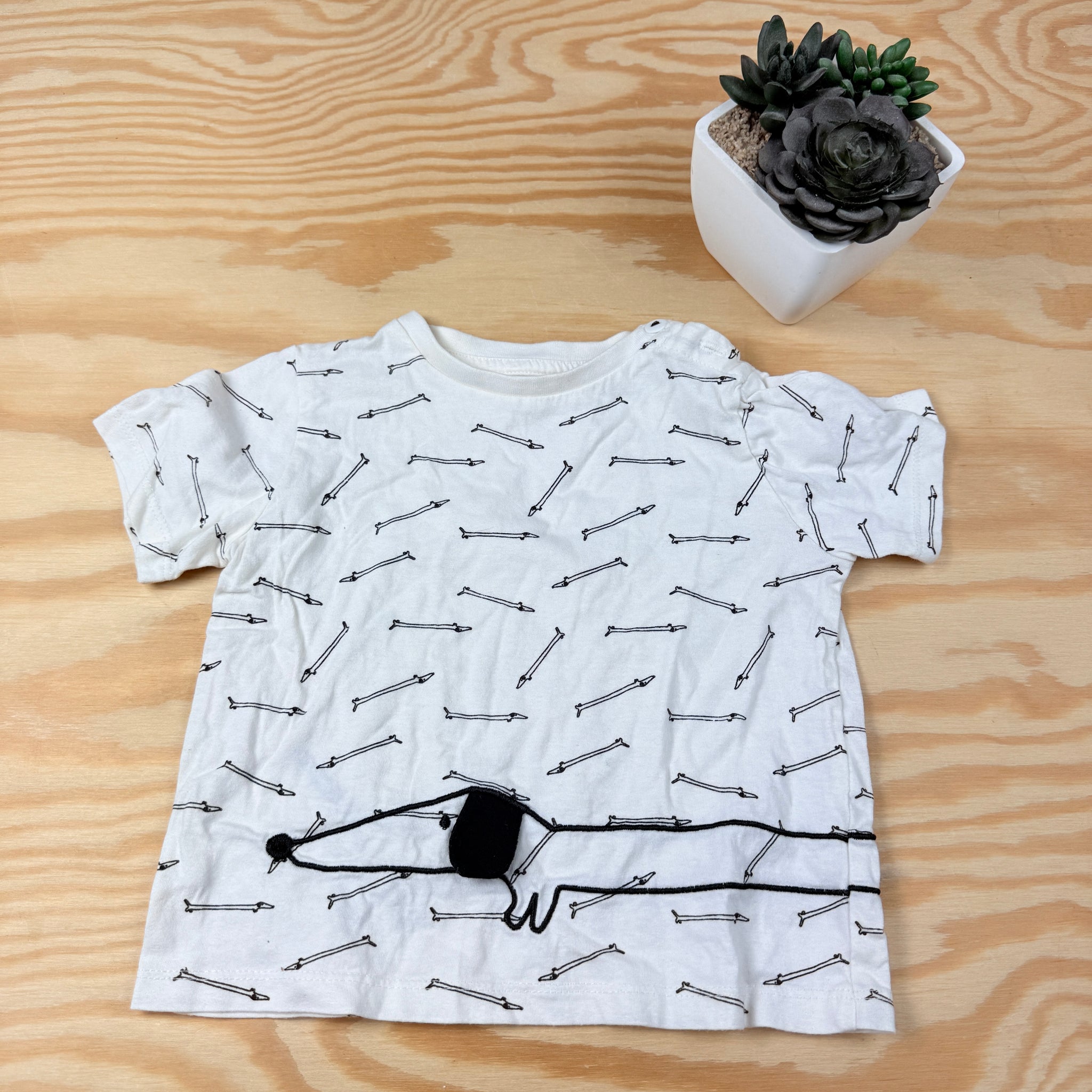 T shirt met lange hond Helen B: maat 2j