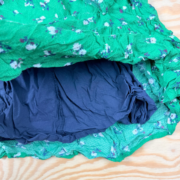 groen kleedje met bloemetjes Fred&Ginger Maat 128