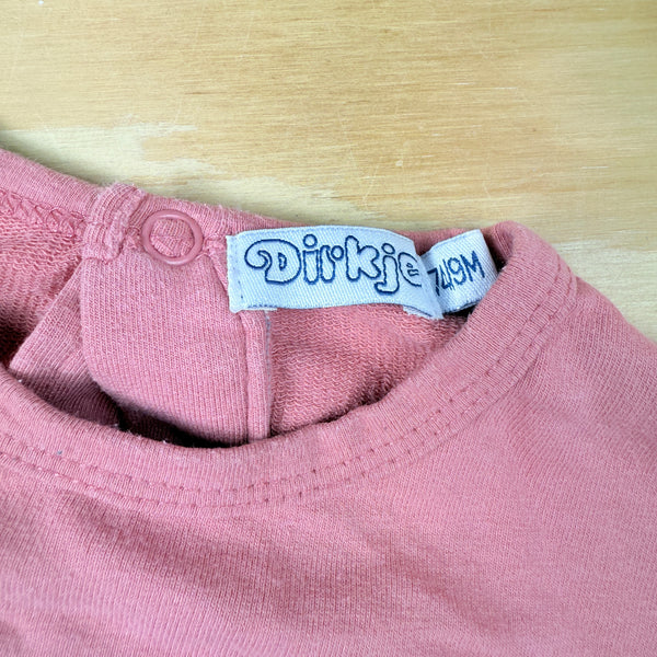 warm roze shirt met lange mouwen Dirkje maat 9m