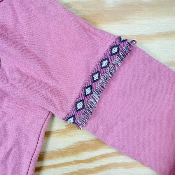 warm roze shirt met lange mouwen Dirkje maat 9m