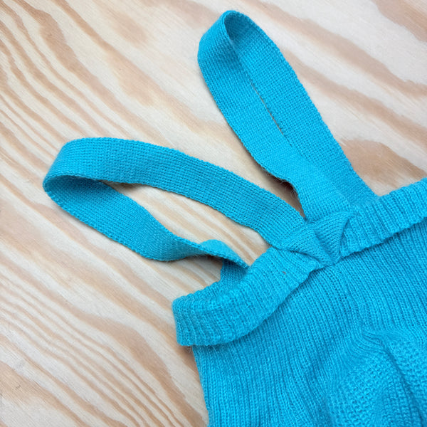 retro groen wollen kleedje /overgooier maat 2j