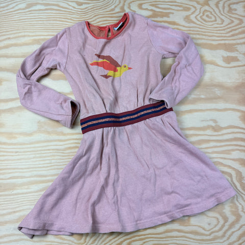 roze kleedje met vogel Ba*ba, maat 128