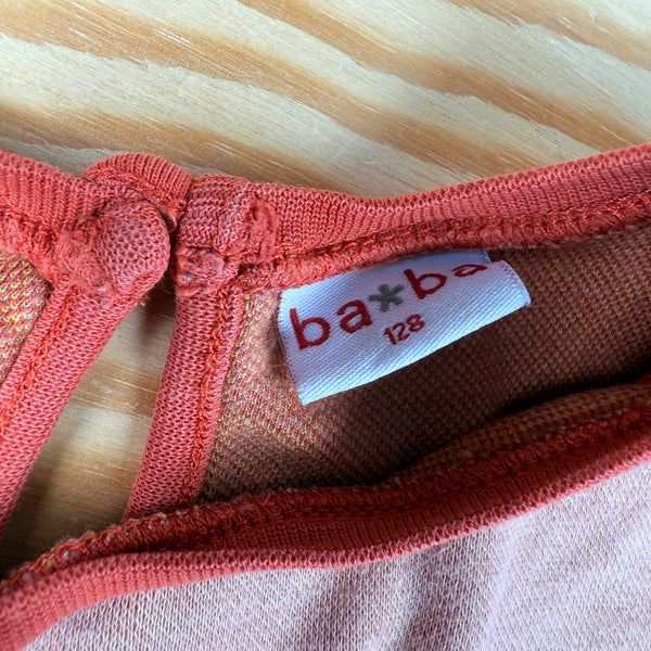 roze kleedje met vogel Ba*ba, maat 128