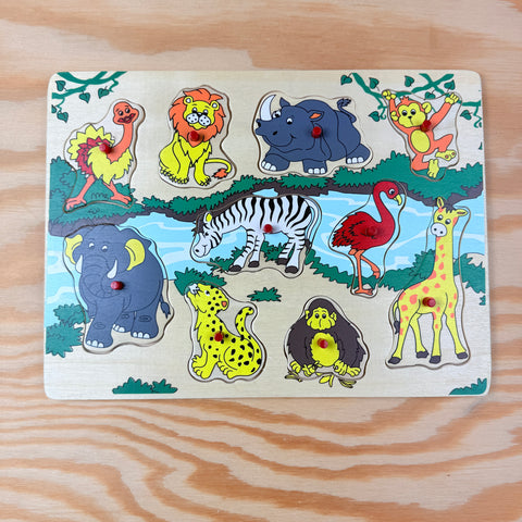 houten puzzel safari dieren