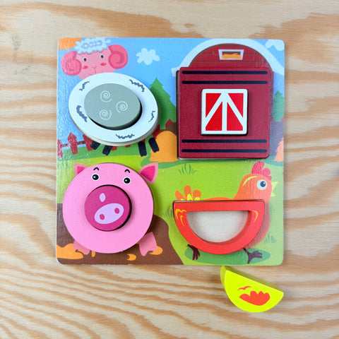 houten puzzel boerderij-vormen