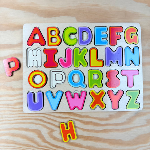 houten puzzel alfabet