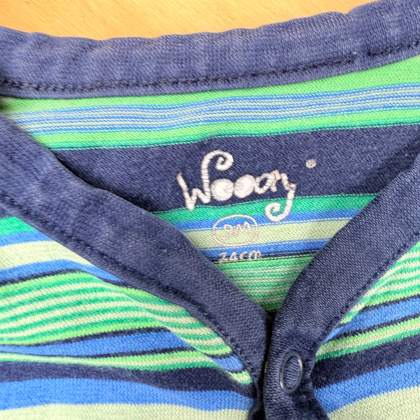 gestreepte pyjama Woody maat 74-9m