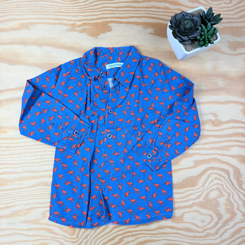 blauw hemdje hertjes Filou&Friends maat 4j