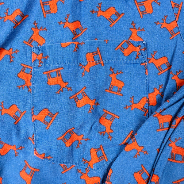 blauw hemdje hertjes Filou&Friends maat 4j