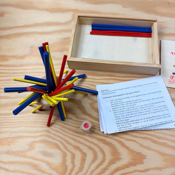 gezelschapsspel: mikado met dobbelsteen vanaf 3j