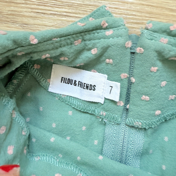 groen kleedje Filou&Friends, maat 7j