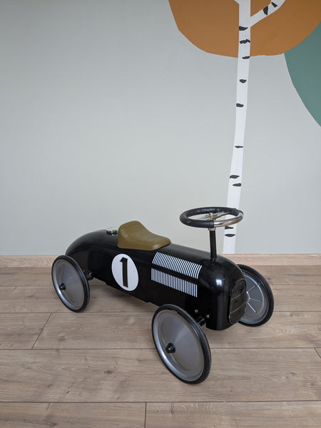 Metalen loopauto in retrostijl - enkel ophalen