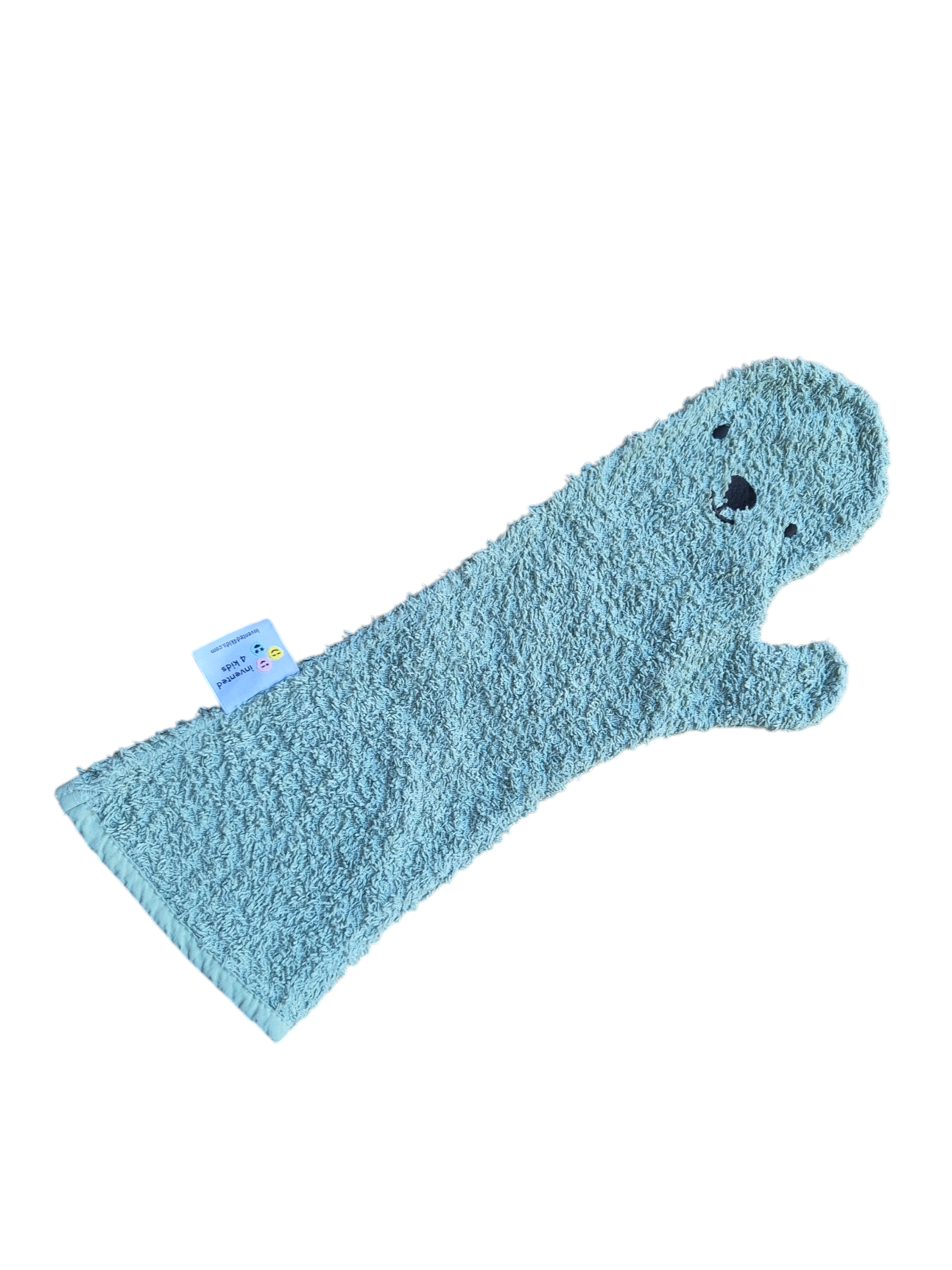 Douche handschoen voor baby's groen