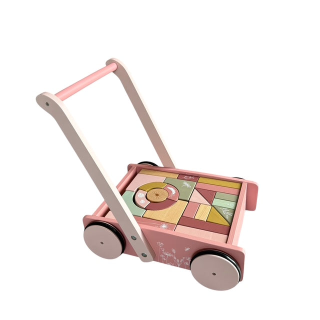 Little Dutch blokkenkar roze