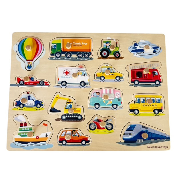 Houten puzzel voertuigen