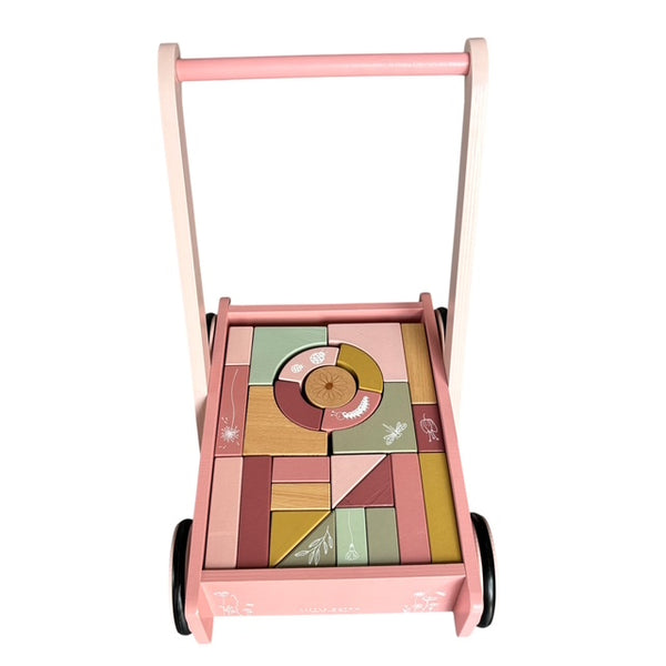 Little Dutch blokkenkar roze