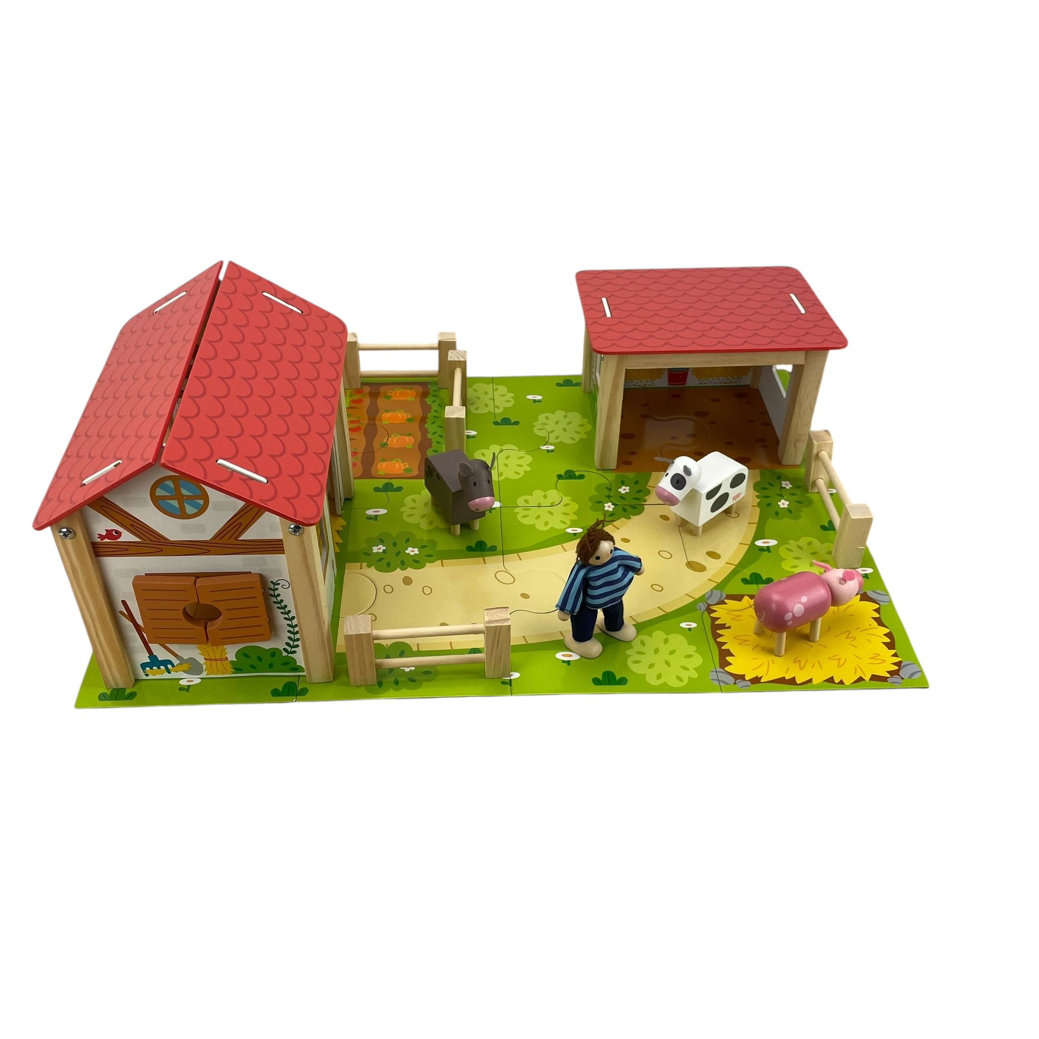 Houten speelboerderij