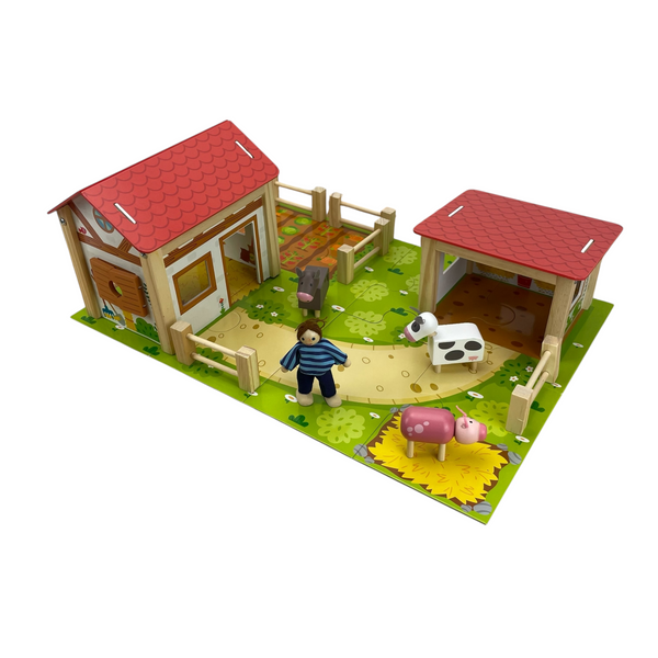 Houten speelboerderij