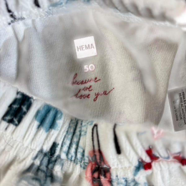 Schattige winter/kerstpyama maat 50