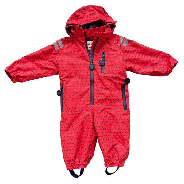 Ducksday regenpak rood 74-80