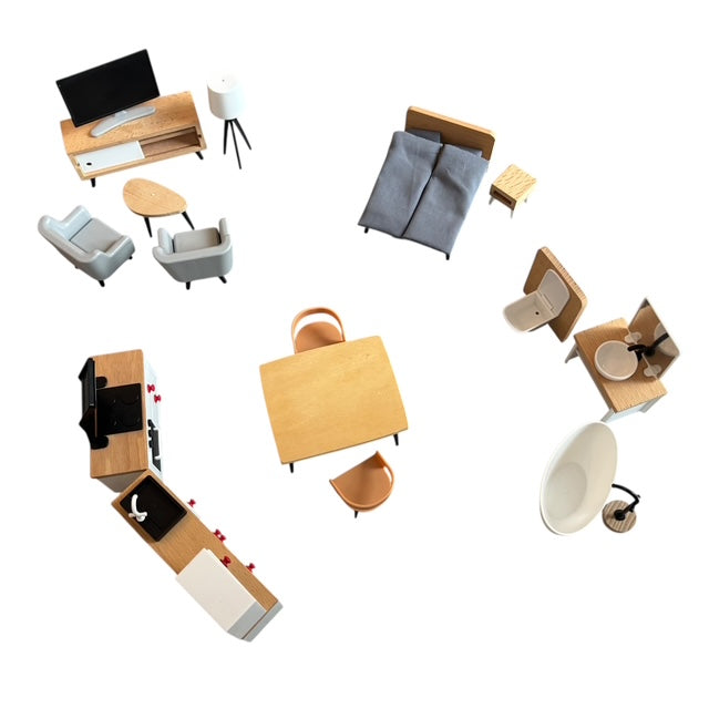 Set poppenhuismeubels