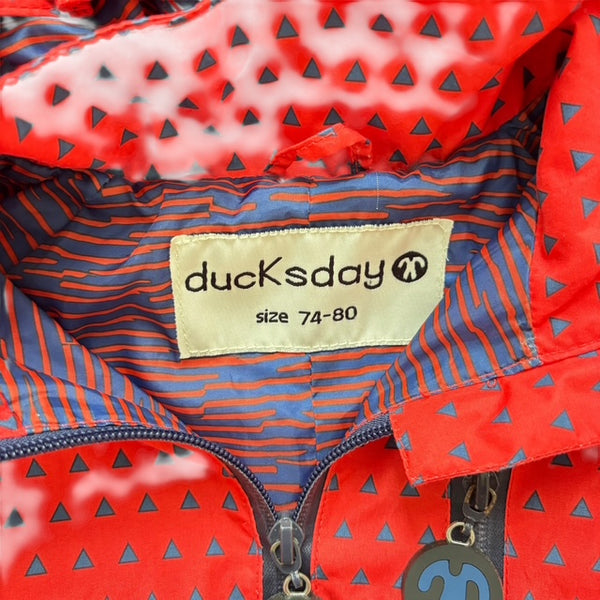 Ducksday regenpak rood 74-80