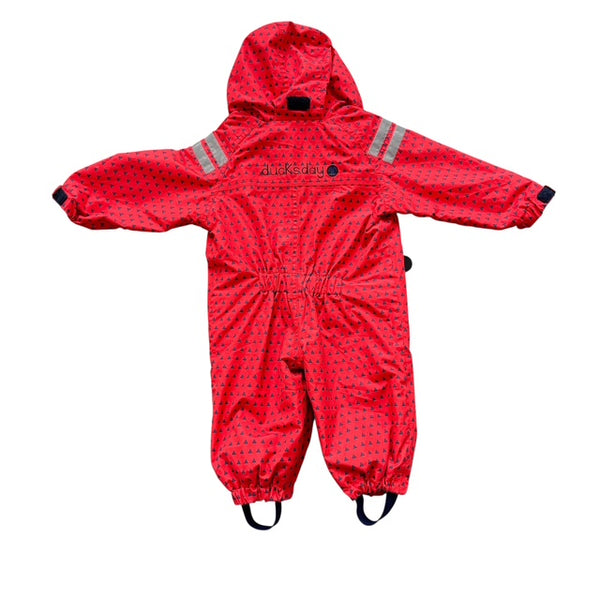 Ducksday regenpak rood 74-80